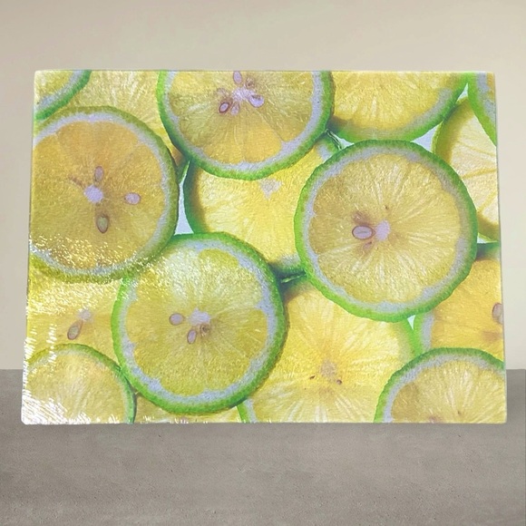 Anchor Hocking Lemon Lime Photo Glass Cutting Board 12” X 15” - Picture 8 of 15
